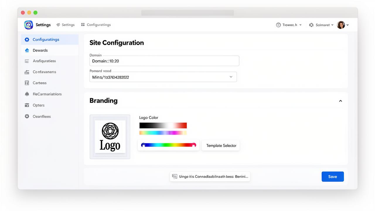 Configuración del sitio